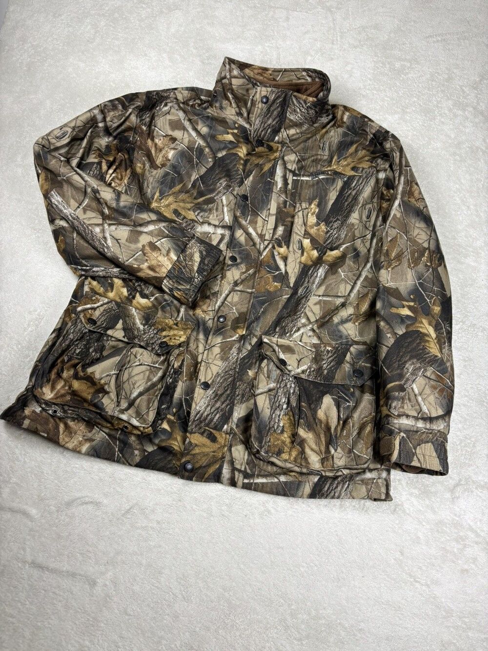 Field & Stream Realtree Hardwoods Camo Fleece Lined 2 in 1 Hunting Jacket Large